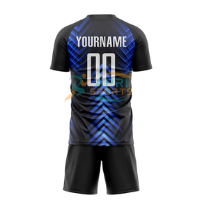 ชุดเสื้อฟุตบอลแบบกำหนดเอง พิมพ์ลายแบบ Sublimation ทันสมัย ชุดฝึกซ้อมฟุตบอลชาย ไซส์ใหญ่ วัสดุที่ยั่งยืน บริการ OEM - Product Image 3