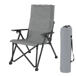 Custom Logo Outdoor Portable Adjustable Comfortable Aluminium Alloy Quick Foldable Camping Picnic Chair