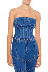 Haut court en jean déchiré bleu clair pour femme, nouveau design international, décontracté, écologique et à séchage rapide - Product Image 6