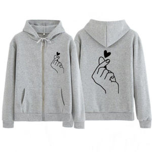 Women's Breathable Terry Winter/Spring Long Sleeve Knitted Hoodie 100% Cotton 220g Front Logo High Quality Top Coat - Product Image 1