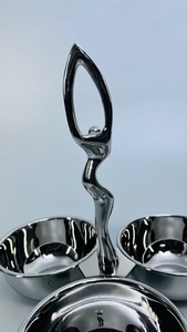 Elegante Tazón para Frutos Secos de Metal Moderno, Hecho a Mano y Pulido, Apto para Microondas, Vajilla Premium, Regalo para el Hogar, Hotel o Fiestas - Product Image 6