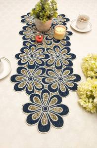 Handmade Beaded Embroidered <b>Table</b> <b>Runner</b> Floral <b>Placemats</b> Custom <b>Table</b> Linen for Home Wedding Hotel Banquet - Product Image 4