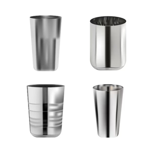 Stainless Steel Tumbler <b>Set</b> <b>Mirror</b> Polished Metal Drinking Glass Double <b>Wall</b> Insulated Travel Mug With Custom Logo For Bulk Sale - Product Image 1
