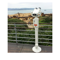 Jumelles géantes d'extérieur étanches à monnayeur DigiFox DFC I 30x en aluminium avec grossissement 20x-30x pour l'observation touristique