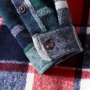 Camisas de Franela para Hombre, Casuales, de Algodón a Cuadros, Manga Larga, Suaves y Cómodas, con Botones, Estilo Moderno para Trabajo - Product Image 3