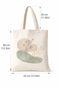 Eco Friendly Cotton <b>Canvas</b> Tote Bag With Two Colour <b>Abstract</b> <b>Print</b> Reusable Shopping Grocery Carry Bag - Product Image 2
