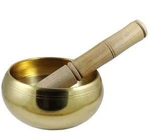 Cuenco de metal tradicional para meditación, terapia, yoga, sanación y relajación. - Product Image 6