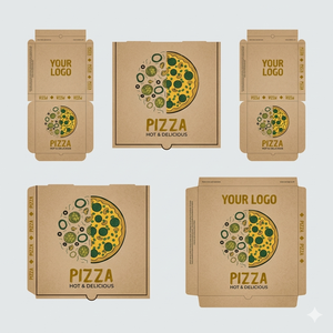 Custom Recyclable Eco-Friendly 2mm Corrugated Pizza <b>Boxes</b> Premium Food Packaging Custom Size Color Logo Recycled Materials - Product Image 4