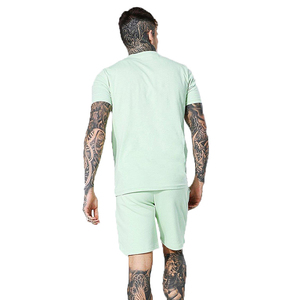 Men Summer <b>Set</b> Breathable Athletic Clothing Matching Shirt And Shorts Perfect For Workout Running Cycling Fitness And Casual - Product Image 2