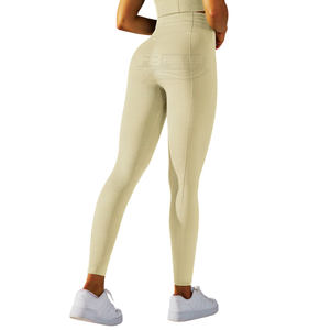 Leggings de Yoga de Cintura Alta para Mujer, de Spandex/Nylon, Control de Abdomen, Levanta Glúteos, Transpirables, de Secado Rápido, para Entrenamiento - Product Image 3