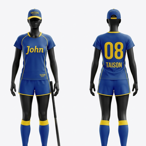Uniforme de Hockey sobre Césped Premium de 180 GSM, Poliéster y Spandex, Azul Cielo con Panel Lateral Azul, Sublimación Personalizada - Product Image 3