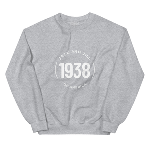 Sudadera Unisex Blanca con Cuello Redondo, Gris Jaspeado, con Gráfico Bordado en Círculo, de Forro Polar, Manga Larga, Ropa Casual de Moda - Product Image 1