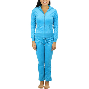 Conjunto deportivo informal de dos piezas para mujer, de color sólido, corte holgado, manga larga, para otoño, con sudadera con capucha y pantalones. - Product Image 6