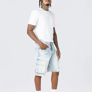 Nouveauté tendance : shorts en jean pour hommes, shorts en jean de haute qualité, prix bas, shorts en jean pour hommes avec taille élastique - Product Image 1