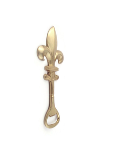 Abridor de botellas de latón Fleur De Lis, abridor de cerveza hecho a mano de estilo vintage, herramienta decorativa para bar, cocina y restaurante - Product Image 5