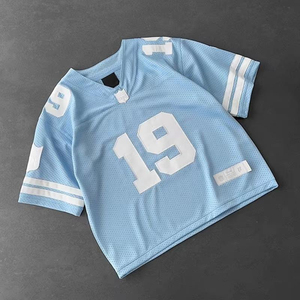 Nuevo diseño personalizado de camiseta de fútbol americano transpirable, uniforme de fútbol americano de talla grande, ropa deportiva 100% poliéster - Product Image 3