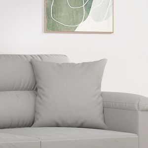 หมอนอิงตกแต่งผ้าไมโครไฟเบอร์สีเทาอ่อน โพลีเอสเตอร์ 100% - Product Image 5