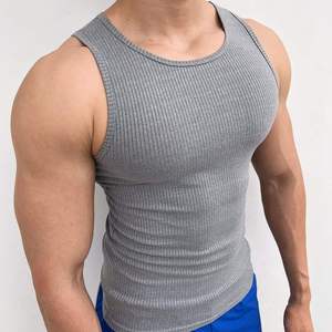 Wholesale Custom Logo Men Gym Tank Top Sleeveless Fitness Bodybuilding Workout Muscle <b>Stringer</b> <b>Vest</b> Sportswear - Product Image 4