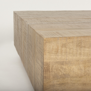 Mesa de Centro Cuadrada de Madera Maciza Rústica - Product Image 5