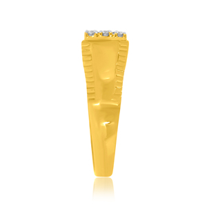 Brawny Diamond <b>Men's</b> <b>Ring</b> Classic Wide Gold Diamond <b>Ring</b> <b>for</b> <b>Men</b> Round Brilliant Cluster Band Fine Jewelry - Product Image 3