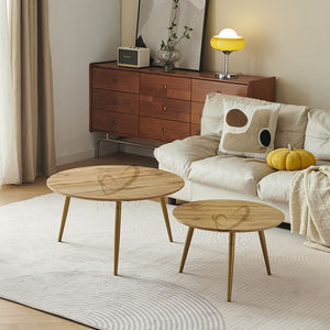 <span class=keywords><strong>Table</strong></span> <span class=keywords><strong>basse</strong></span> ronde extensible en <span class=keywords><strong>céramique</strong></span> moderne pour le salon - Product Image 3