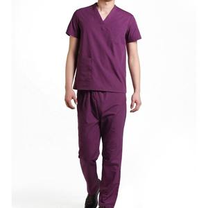 Ensemble d'uniformes médicaux personnalisés de haute qualité pour hôpitaux, vente en gros, extensibles, pour femmes et hommes, fabricant de tenues infirmières - Product Image 1