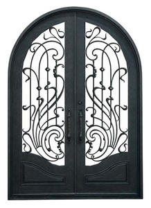 Porte intérieure en verre avec cadre en acier forgé français sur mesure pour projets d'hôtels, villas et écoles - Product Image 5