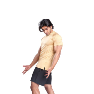Camisetas de Gimnasio de Manga Corta para Hombre, Corte Ajustado, Tejido Jersey de Spandex/Poliéster, Transpirable y de Secado Rápido, Ecológico - Product Image 5