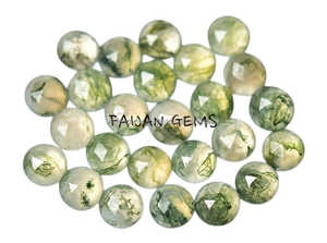 Lot de cabochons de pierres précieuses d'agate de mousse naturelle de meilleure qualité 100% gemmes de bijoux en vrac pour la fabrication de pièces uniques - Product Image 4