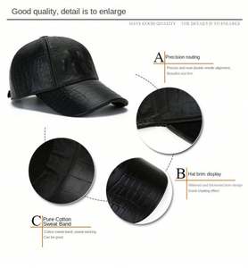 Gorra de Béisbol de 6 Paneles para Hombres Mayores, Otoño Invierno, Nueva Gorra de Béisbol con Patrón de Cocodrilo - Product Image 6