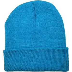 Bonnet tricoté unisexe d'hiver à revers, personnalisable avec motif de personnage de dessin animé et logo brodé 3D, idéal pour les voyages - Product Image 5