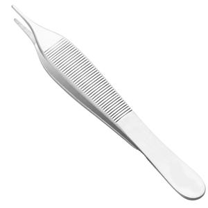 Pinzas Adson con Punta Serrada de 12 cm, Acero Inoxidable, Pinzas Quirúrgicas Dentales Manuales, Certificación CE ISO - Product Image 2
