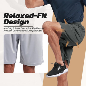 Pantalones Cortos Deportivos de Secado Rápido para Hombre, de Alta Calidad, con Abertura Lateral de 5 Pulgadas, para Gimnasio y Deportes, con Logotipo Personalizado - Product Image 4
