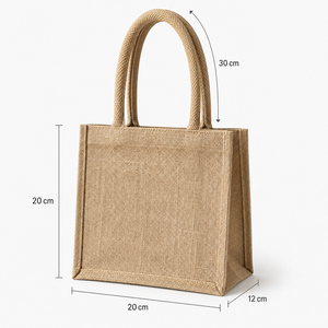 Bolsa de Regalo de Yute Metálico con Logotipo Personalizado, 20x20x12cm, para Recuerdos de Boda, Venta al Por Mayor, Fabricante OEM ODM, Proveedor de Marca Privada - Product Image 2