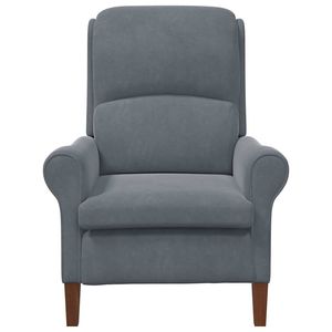 Fauteuil en velours gris foncé 76 x 94 x 102 cm, élégant pour le salon - Product Image 4