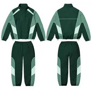 <b>Wind</b> <b>Breaker</b> Sweatpants and Stacked Sweat Pant Zip up Custom Logo Windbreaker Nylon Tracksuits for Men's - Product Image 6