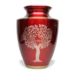 Brass Cremation Urn Memorial Jar <b>Container</b> Medium Size Urn For Funeral Ashes Burial Floral Engraved Metal Urn Blue Silver Urn - Product Image 4