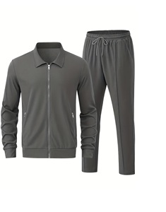 Top Quality Men Tracksuits With Moisture Wicking Cotton Material Sportswear & Streetwear Training Set Custom Logo Tracksuits - Product Image 1