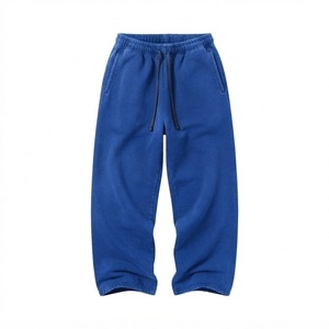 Oversized Vintage Acid Wash Fleece Sweatpants Men Winter <b>Thermal</b> Warm Joggers OEM ODM - Product Image 1