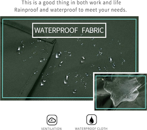 Overol de Trabajo Impermeable de Poliamida, Unisex, con Bolsillos Ajustables, Color Verde Oscuro, Ropa de Trabajo Utilitaria - Product Image 5