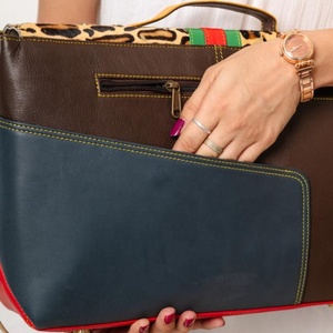 Sacs bandoulière tendance pour femmes, imprimé léopard multicolore, grande capacité, sacs à main portables pour femmes, vente en gros - Product Image 2