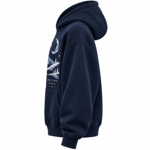 Custom <b>Christmas</b> <b>Hoodie</b> Winter Night Graphic Oversized Heavyweight Fleece Unisex Pullover Sweatshirt Wholesale - Product Image 5