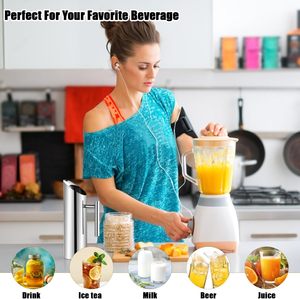 Jarra de Agua de Acero Inoxidable de 2 Litros, Venta Directa de Fábrica, para Cerveza, Té Helado, Bebidas Frías, con Asas Laterales Rectas, Jarra para Agua Fría - Product Image 6