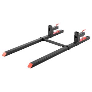 Forche per Trattore da 900 kg (2000 libbre) per Carichi Pesanti, Lunghezza Totale 152 cm, Forche a Morsetto per Pallet con Barra Stabilizzatrice Regolabile, Nuove Condizioni - Product Image 6