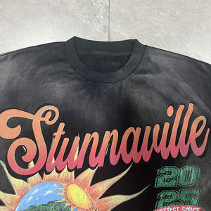 T-shirt Premium Personnalisé 100% Coton Épais Écologique Séchage Rapide pour Homme Coupe Ample Col Rond Imprimé Graphique Décontracté - Product Image 5