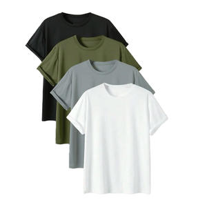 Camisetas de Manga Corta para Hombre, Tejidas, Casuales, Lisas, Termorregulantes, de Algodón Adaptable, con Tecnología de Fibra Inteligente y Ecológica - Product Image 1