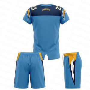 Conjunto de Uniforme de Fútbol Americano Personalizado con Bordado, Número Cosido en Tela Twill, Jersey y Pantalones Cortos Sublimados 7v7, Traje Deportivo Transpirable - Product Image 2