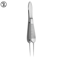 Pince à ligature droite à usage unique, jetable, en acier inoxydable, instrument chirurgical ophtalmique, outil de suture NAZIR HABIB CE