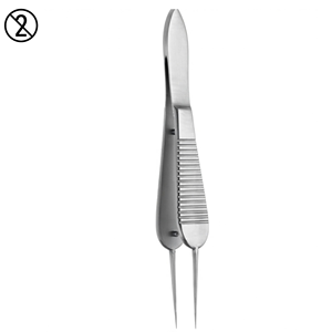 Nahtzange Gerade Einweg Edelstahl Ophthalmologisches Chirurgieinstrument Nahtwerkzeug NAZIR HABIB CE - Product Image 3