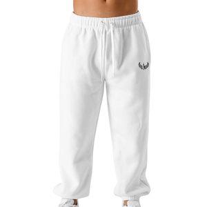 Women's <b>White</b> Oversized Sweatpants Relaxed Fit Premium Fleece <b>Jogger</b> Pants Casual Workout Gym Training Everyday Sportswear - Product Image 1